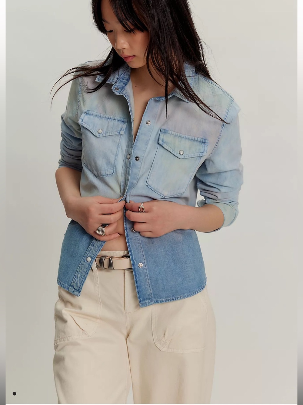 Free People button down with free Anthropologie pants